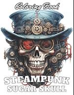 Steampunk Sugar Skull Coloring Book