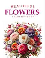 Beautiful Flowers Coloring Book