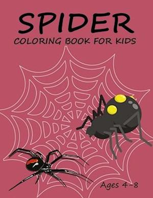 Spider Coloring Book For Kids Ages 4-8