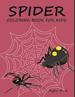 Spider Coloring Book For Kids Ages 4-8