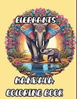 Elephants Mandala Coloring Book