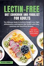 Lectin-Free Diet Cookbook and Foodlist for Adults