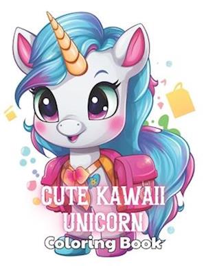 Cute Kawaii Unicorn Coloring Book