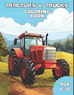 Tractors & Trucks Coloring Book