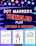 Dot markers activity book Vehicles