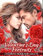 Valentine's Day Portraits Coloring Book For Adults