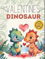 Valentines Dinosaur coloring Book for kids and toddler 3-8