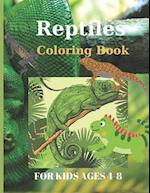 Reptiles Coloring Book for Kids Ages 4-8