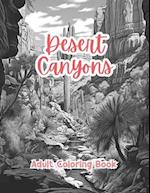 Desert Canyons Coloring Book For Adults Grayscale Images By TaylorStonelyArt