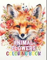 Animal Flowers Coloring Book