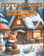 Cottagecore Coloring Book with Affirmations for Adults