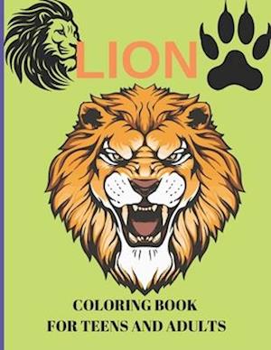 Lion Coloring Book for Teens and Adults