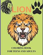 Lion Coloring Book for Teens and Adults