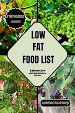 Low Fat Food List