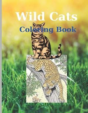 Wild Cats Coloring Book