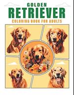 Golden Retriever Coloring Book For Adults