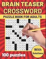 Brain Teaser Crossword Puzzle Book for Adults