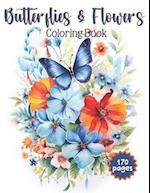 Butterflies & Flowers Coloring Book