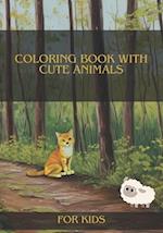 coloring book with cute animals