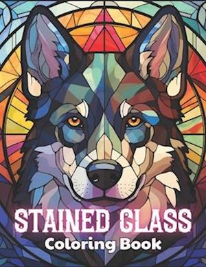 Stained Glass Dog Coloring Book