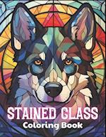 Stained Glass Dog Coloring Book