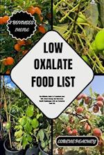 Low Oxalate Food List