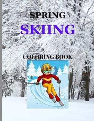 Spring Skiing Coloring Book