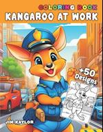 Coloring book Kangaroo at Work