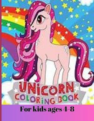 Unicorn, coloring book for kids ages 4-8