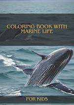 coloring book with marine life