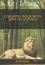 Coloring book with African animals