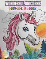 Wonderful Unicorns Coloring Book