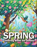 large print spring adult coloring book