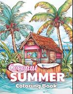 Coconut Summer Coloring Book