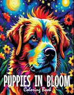 Puppies in Bloom Coloring Book