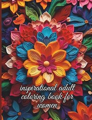 inspirational adult coloring book for women .