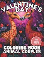 Valentine's Day Coloring Book Animal couples