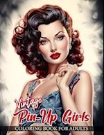 Vintage Pin-Up Girls Coloring Book For Adults