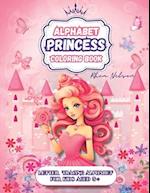 Princess Letter Tracing Alphabet Coloring Book