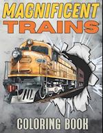 Magnificent Trains Coloring Book