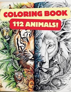 112 Amazing Animals Coloring Book Await Your Artistic Touch