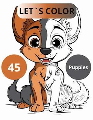 Let's Color 45 Puppies