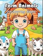 Farm Animals Coloring Book for Kids