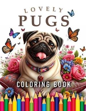 Lovely Pugs Coloring Book