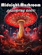 Midnight Mushroom Coloring Book For Adults