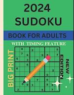 2024 Sudoku Book for Adults
