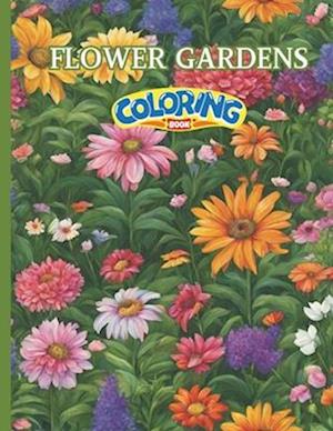 Flower Gardens Coloring Book