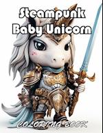 Steampunk Baby Unicorn Coloring Book for Adults