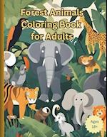 Forest Animals Coloring Book for Adults