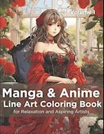 Manga & Anime Line Art Coloring Book, Volume 1